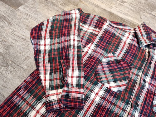 Vintage Mr Leggs 80's Flannel Button Up Shirt Men's Big 3XL Plaid Cotton USA - Picture 6 of 17