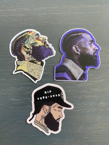 Nipsey Hussle Vinyl Sticker Pack (3) High Quality HIP HOP Rap Lot - Picture 4 of 5