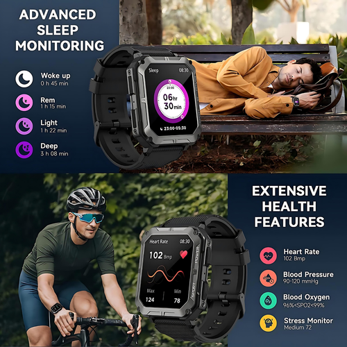 Manike C20 Smartwatch – Fitness, Herzfrequenz, IP67 Wasserdicht, 1,69” HD - Bild 6 von 16