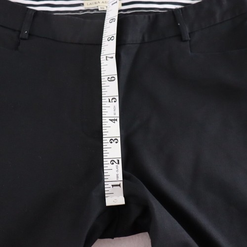 Laura Ashley Womens Shorts Size 10 Black Bermuda Pockets Stretch Cotton Blend - Picture 6 of 10