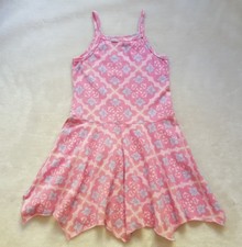 BABY B LULU "English Tea" Pink Hanky Hem Sun Dress 5 Handkerchief Beach