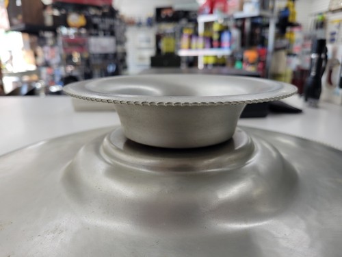 Vintage Wilson Specialties Hand Wrought Aluminum Lazy Susan 16" Spinning Cake... - Picture 9 of 12