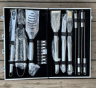 BBQ Grill Tool 18 Pc Set - Stainless Steel with Heavy Duty Storage Case
