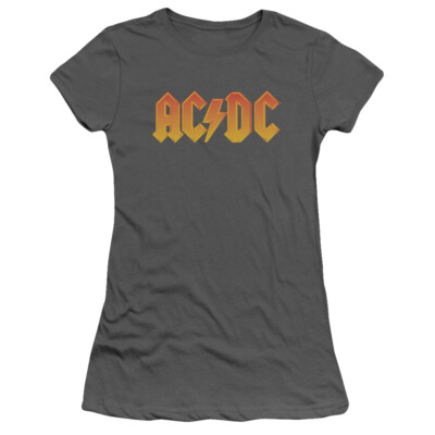 AC/DC Orange Gradient Logo Juniors Shirt | eBay