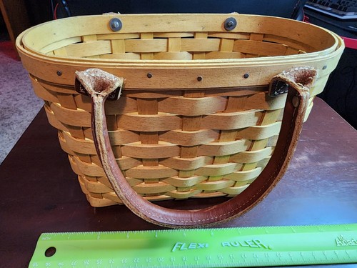 Longaberger Summer Time Boardwalk 2005 Basket Leather Handles - Picture 5 of 8