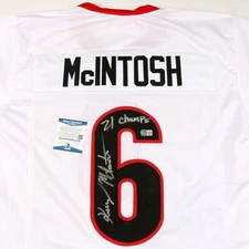 kenny mcintosh signed autographed jersey beckett bas coa uga bulldogs georgia