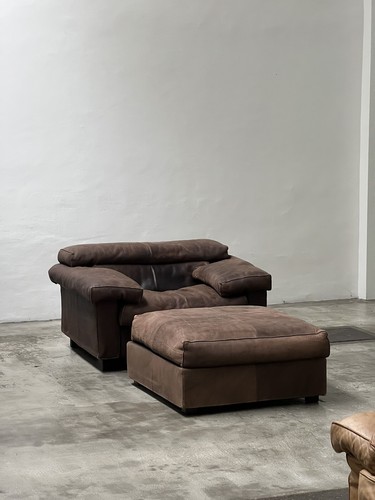 b&b Italia Afra Tobia Scarpa Erasmo Sessel Armchair Leather Design 80s Ottoman - Bild 13 von 18