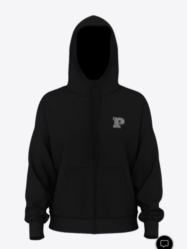 Victoria’s Secret, PINK, XXL, Limited Edition, Black,Y2K Style,Bling Zip Hoodie - Picture 2 of 4