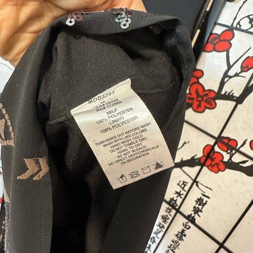 Miss Me Womens Dress Black Brown Aztec Embroidered Beaded Sequin Size M - Picture 6 of 7