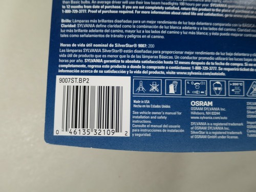 Bombilla de faro-SilverStar Blister Pack Bombilla de faro doble Sylvania 9007ST.BP2 - Imagen 5 de 12