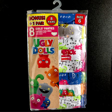 Handcraft Ugly Dolls 8 Pack Girl Panties Underwear Size 6 New 100 Cotton