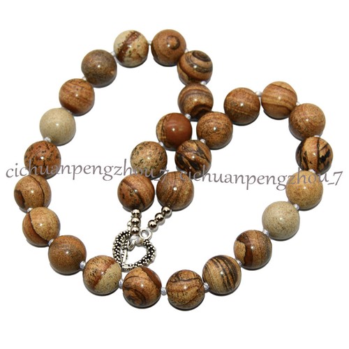 Natural 6/8/10/12/14mm Round Multicolor Gemstone Beaded Jewelry Necklace 18'' - Picture 131 of 221