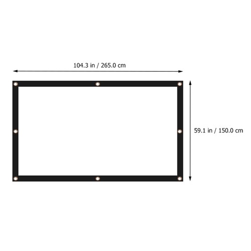 120" Portable Projector Screen 16:9 Pull Down Outdoor Home Movie Cinema Theater - Picture 12 of 21