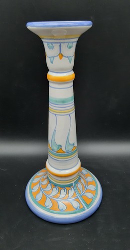 📗 PORTACANDELA DECORATO MANIFATTURA CERAMICA "L'ANTICA DI DERUTA" ALTEZZA 27 CM - Imagen 4 de 6