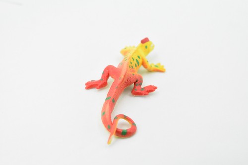 Rainbow Iguana Lizard Stretchy Rubber Toy Realistic Rainforest Model 3" F0115B13 - Picture 5 of 7
