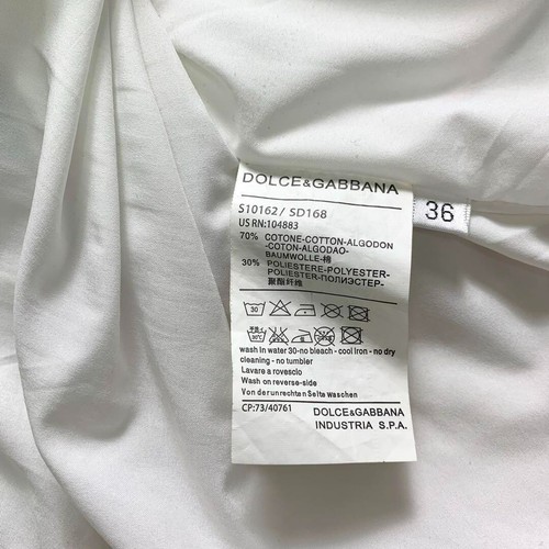 Dolce & Gabbana Floral Logo Dress Long sleeves White Multicolor Size 36 Women - Picture 13 of 16