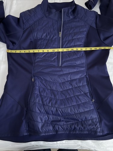 Champion C9 Women's XXL Indigo Blue 1/2 Zip Long Thumbhole Sl Duo Dry Jacket - Picture 10 of 10