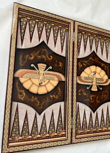 sehr schönes Backgammon, Luxus Perser Khatam Backgammon HANDARBEIT Holz - Bild 2 von 6