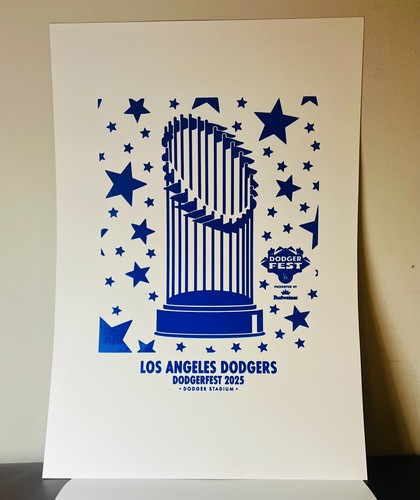 Dodgers Fan Fest Dodgerfest 2025 Prints - Blue & Gold screen combo - 13x19 in - Picture 2 of 3