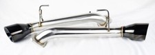 Black Chrome Axle Back Muffler Delete Exhaust For Infiniti G37 2dr Coupe 08-13