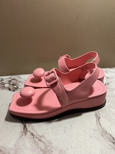 Jeffrey Campbell Vanderbilt Toe Post Pink Sandals Square Toe Size 8 New