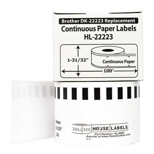 Non-OEM Fits BROTHER DK-2223 Continuous Labels - (12) Rolls of 100' + (1) FRAME - Picture 2 of 7