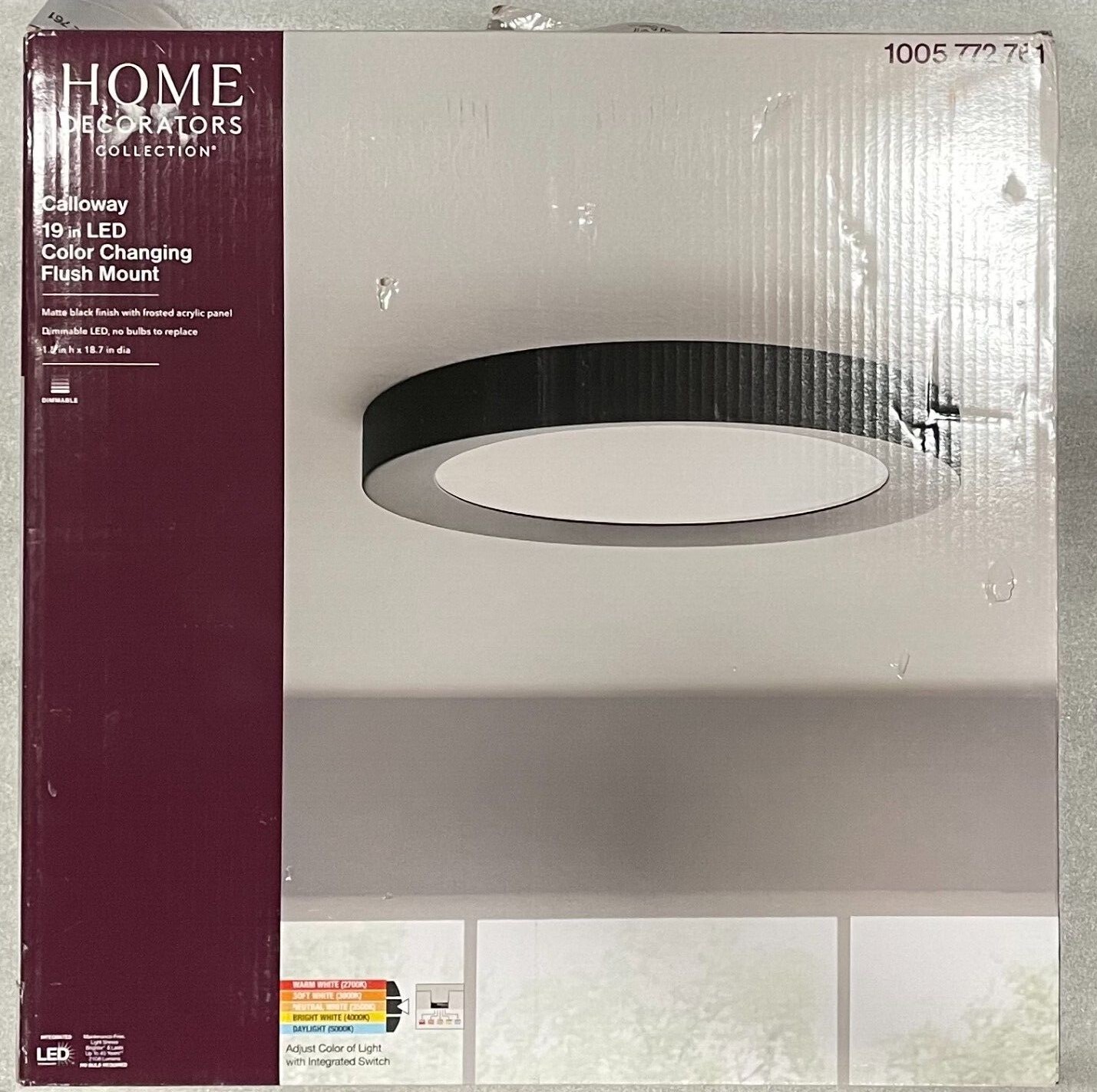 Home Decorators Calloway 19" LED Color Changing Flush Mount (Matte