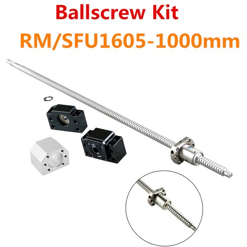 CNC Ball Screw SFU1605 250mm-1500mm C7 + BK/BF12 End Support + Ballnut Housing - Picture 24 of 30