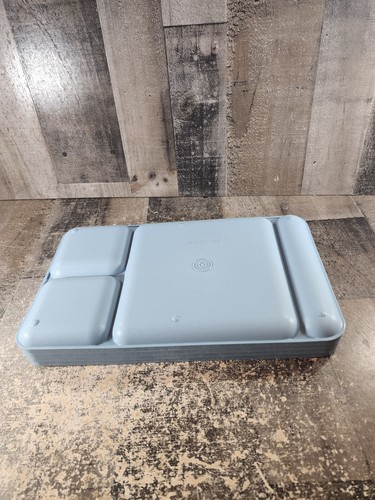 4 TUPPERWARE GETEILT TV TABLETT PICKNICK LUNCH STAPELBAR SPEISESCHALEN HELLBLAU - Bild 9 von 10