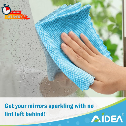 AIDEA Microfiber Glass Cleaning Cloths, 8PK, Premium Microfiber Glass and Window - Picture 4 of 7