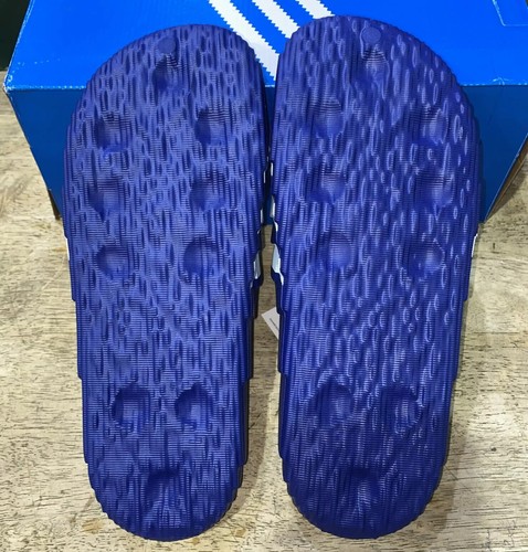 Adidas Originals Adilette 22 Slides (IF3667) Topograph Stripes  Royal Blue White - Picture 2 of 3