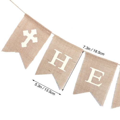2 .8 Drapeau De Lalphabet Pâques officiel Bannière Toile Jute Printemps Bébé