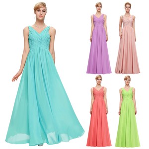 Turquoise Chiffon Evening Dresses