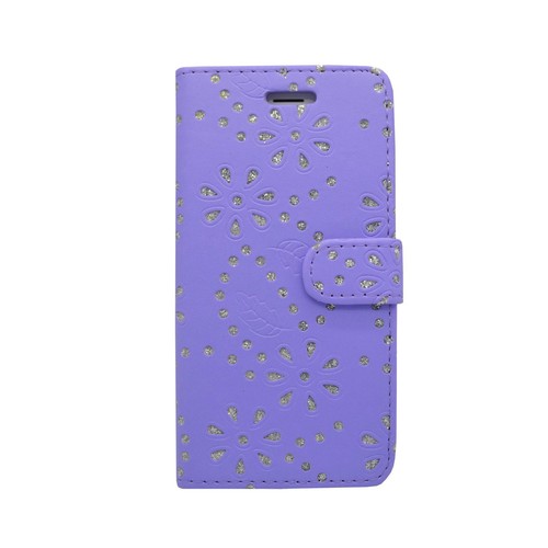 CASE FOR APPLE IPHONE 6 PLUS 6S PLUS FLORAL GLITTER WALLET VARIOUS COLOURS COVER - Picture 10 of 31