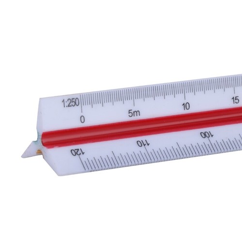Trójkątna plastikowa waga Budynek Projekty wnętrz Rysunek Solidna linijka Narzędzie 30cm - Zdjęcie 5 z 12