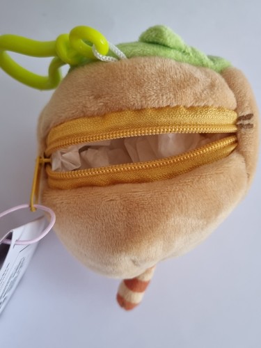 BNWT Pusheen KIWI FRUIT Plush Purse, ZIPPED POUCH KEYRING CLIP - 8cm GUND Plush - Picture 3 of 7