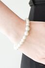 Radiantly Royal White Bracelet Paparazzi New