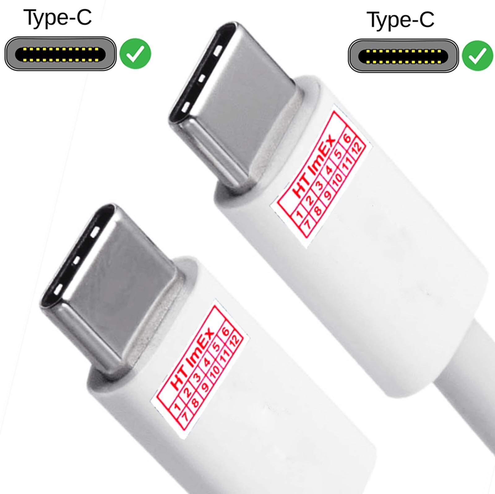 USB C Kabel Anschluss Ladekabel Weiß für HYPERX HX-KB7RDX-US ALLOY Tastatur
