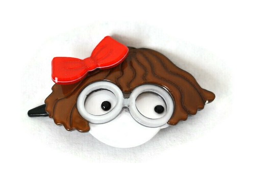 Retro Acrylic Girls Big Hair Clips 4 Variation - Girl Tortoise Bamby Ice Cream - Picture 29 of 37