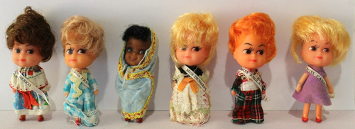 Rare 1960's Mattel Liddle Kiddles Miss World Beauty Pageant Dolls 19 Lot Vintage - Picture 22 of 24