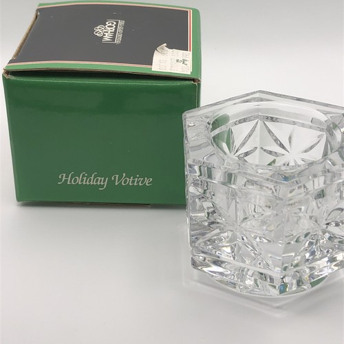 VOTIVE GORHAM CRYSTAL Tea Light Starburst Cut Candle Holders Vintage Yugoslavia - Picture 12 of 21