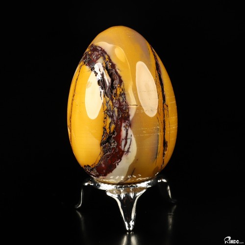 2.3" Mookaite Jasper Hand Carved Crystal Egg, Crystal Healing - Picture 4 of 6