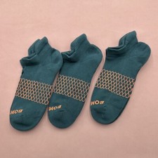 3 Pairs Women's Marl Ankle Socks Cushion Size Med 8-10.5 BOMBAS Green