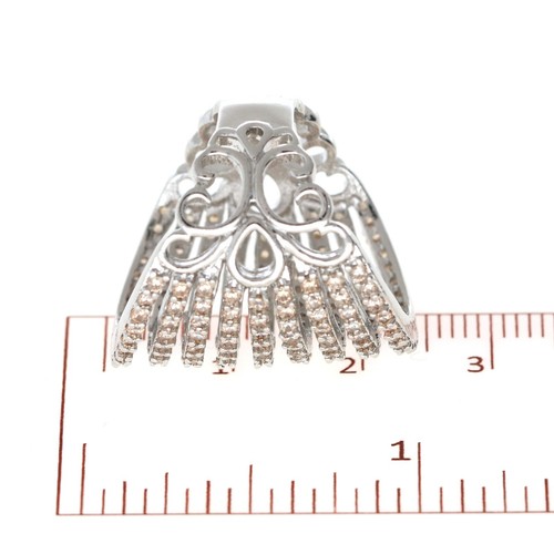 Umwerfend Cubic Zirkonia Nine Line Riesiges Hochzeit Damen Ring Variant Color - Bild 121 von 129