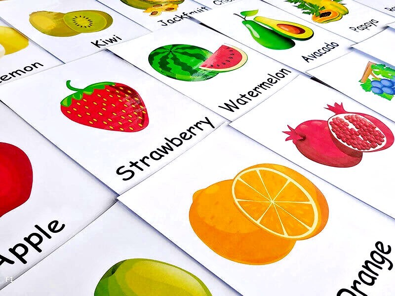 printable-illustrated-fruits-flash-cards-a4-a5-sizes-ebay