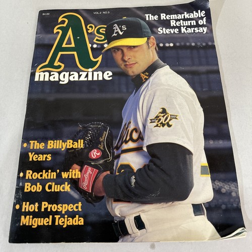 Lot of 6 Vintage Oakland A's Magazines Game Notes Inserts and Tickets 1990's - Picture 3 of 18