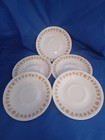 CORELLE BUTTERFLY GOLD SAUCERS Set of 5 Vintage 1970s 6-1/4"