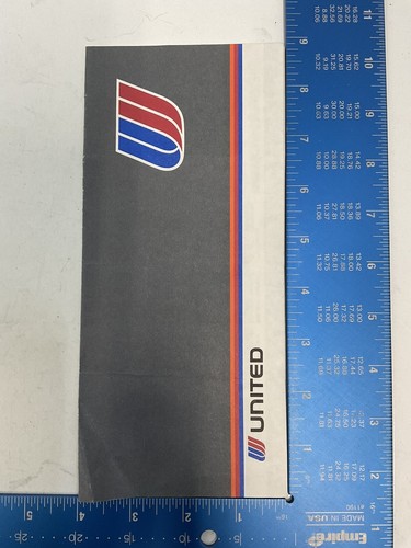 Vintage United Airlines Boarding Pass Ticket Holder Paper Ephemera - Picture 9 of 9