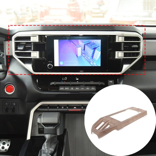 Pear Wood Grain Center Air Outlet Frame Decorate Trim For Toyota Tundra 2022-25 - Picture 2 of 8
