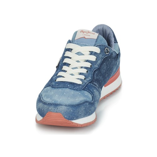 11050802 Pepe Tessuto Jeans Scarpe Patch Dot Blu Sneakers Gable Donna wHzqnag